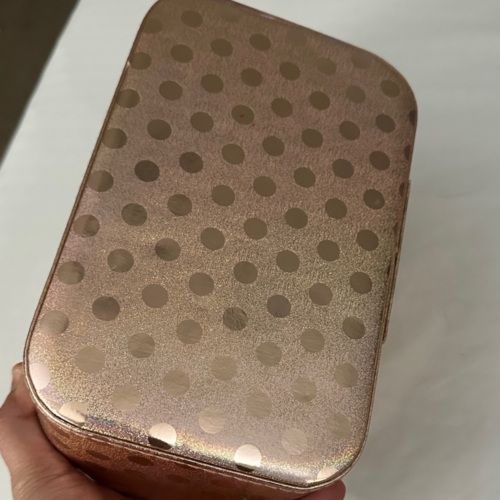 Rose Gold Polka Dot Women's makeup Bag - Picture 5 of 5